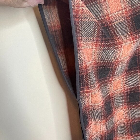 𝅺denim and company plaid pullover poncho - Picture 5 of 7